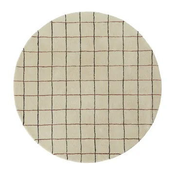 Grid rond vloerkleed Ø140 cm - Offwhite - OYOY
