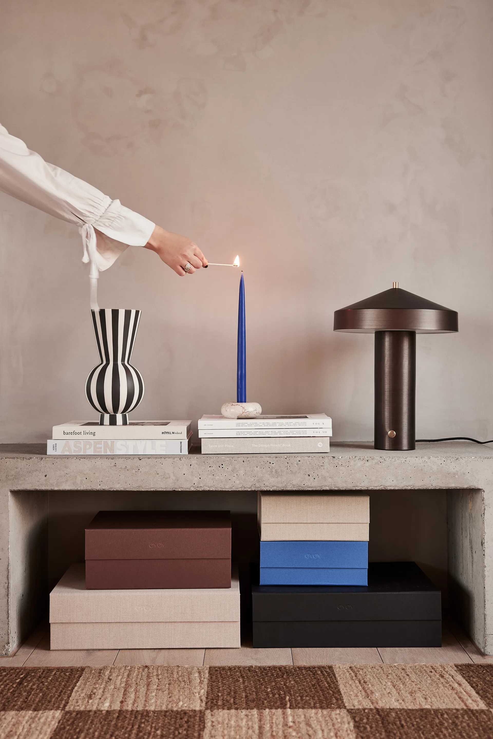 Hako opbergdoos 18x25 cm, Optic blue OYOY