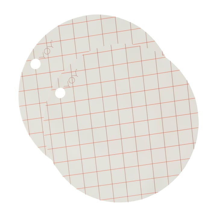 Hokei placemat Ø39 cm 2-pack, Offwhite OYOY