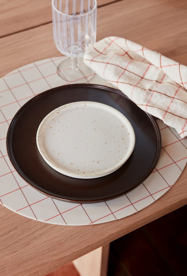 Hokei placemat Ø39 cm 2-pack, Offwhite OYOY