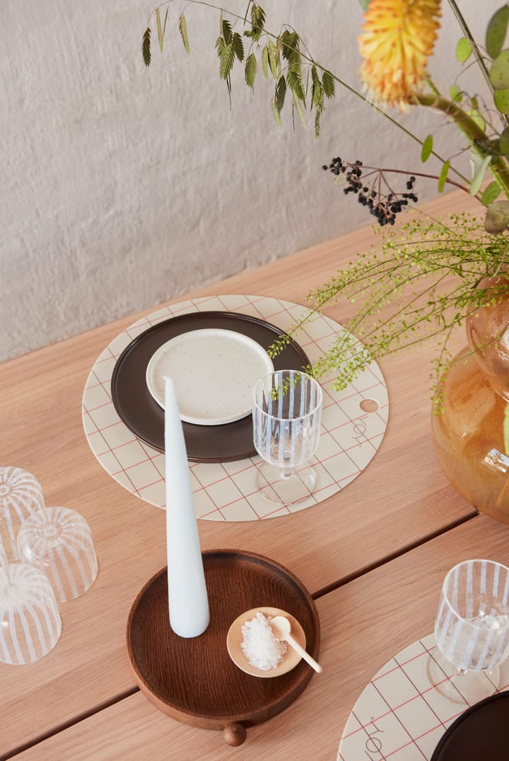 Hokei placemat Ø39 cm 2-pack, Offwhite OYOY