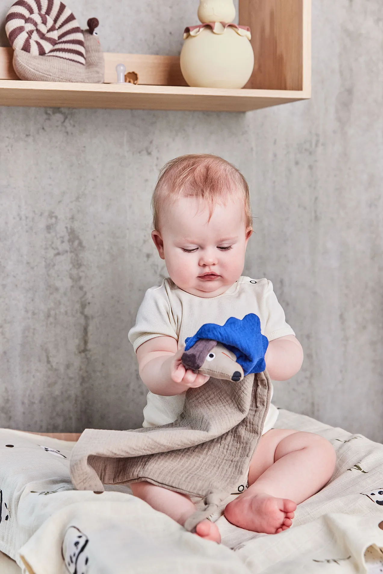 Hunsi Dog knuffeldoekje 40x40 cm, Light brown OYOY