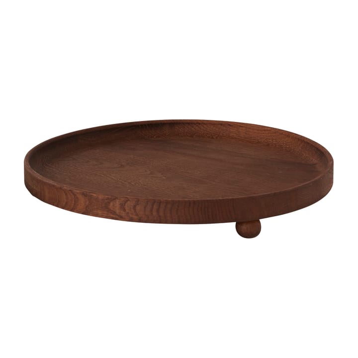 Inka houten dienblad rond Ø30 cm, Dark OYOY