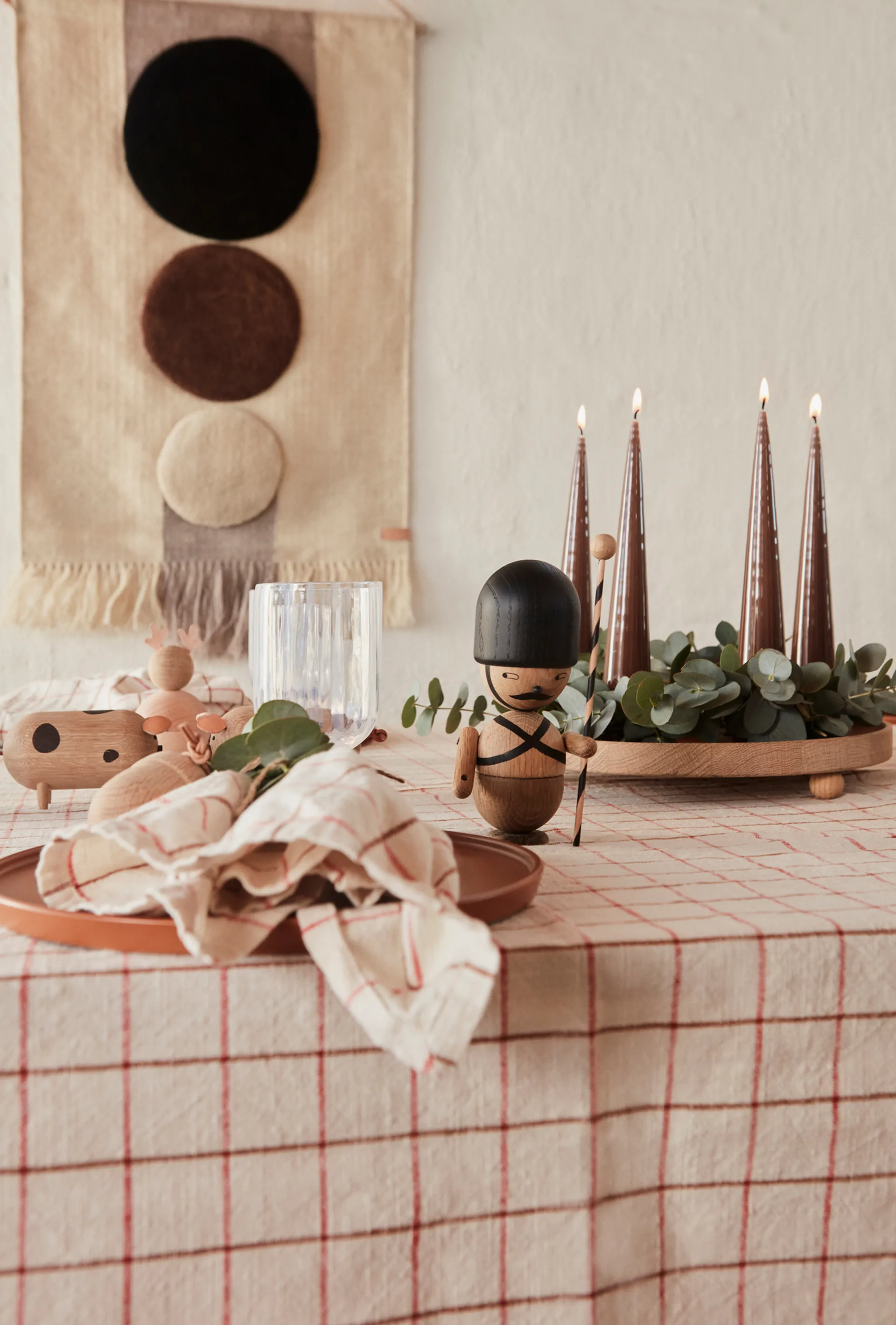 Inka houten dienblad rond Ø30 cm, Nature OYOY