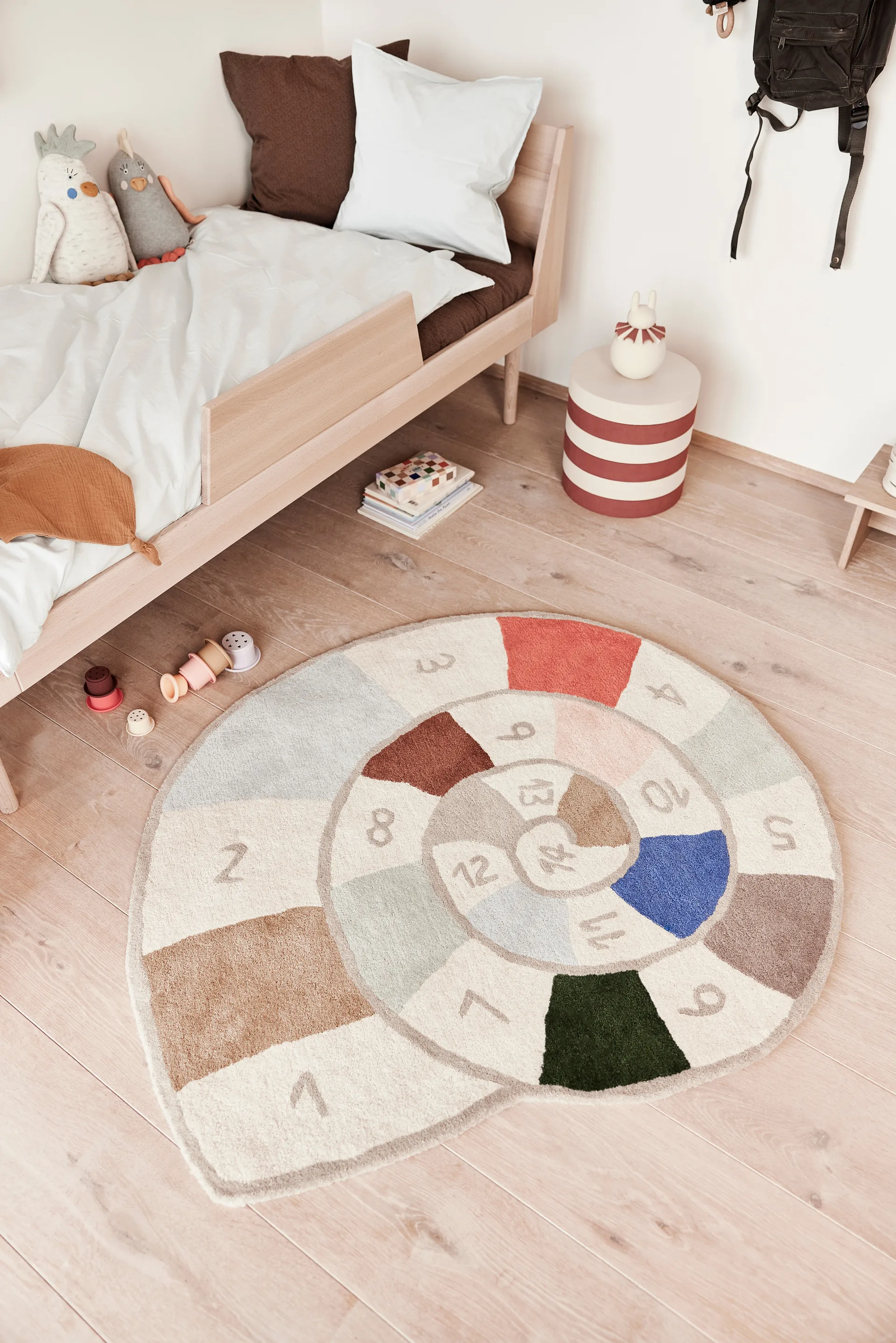 Kai parkiet knuffeldier, Offwhite-light mint OYOY