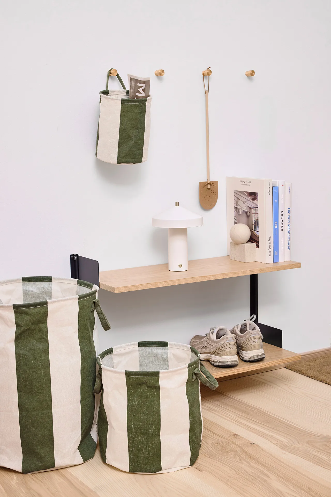 Kara opbergmand small Ø18x22 cm 2-pack, Dark Green OYOY