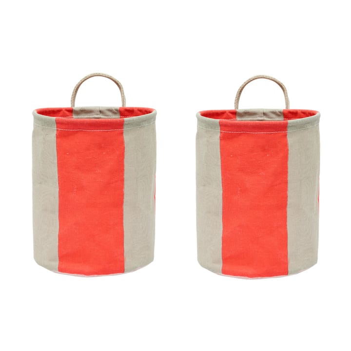 Kara opbergmand small 22xØ18 cm 2-pack - Cherry Red - OYOY
