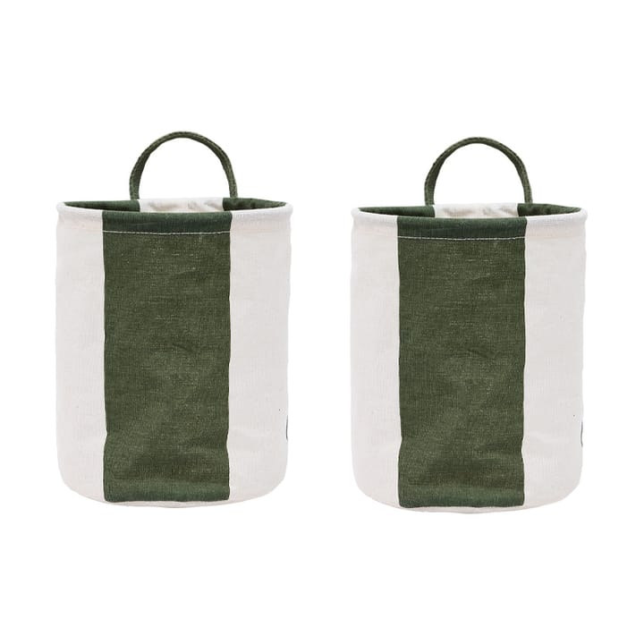Kara opbergmand small 22xØ18 cm 2-pack - Dark Green - OYOY