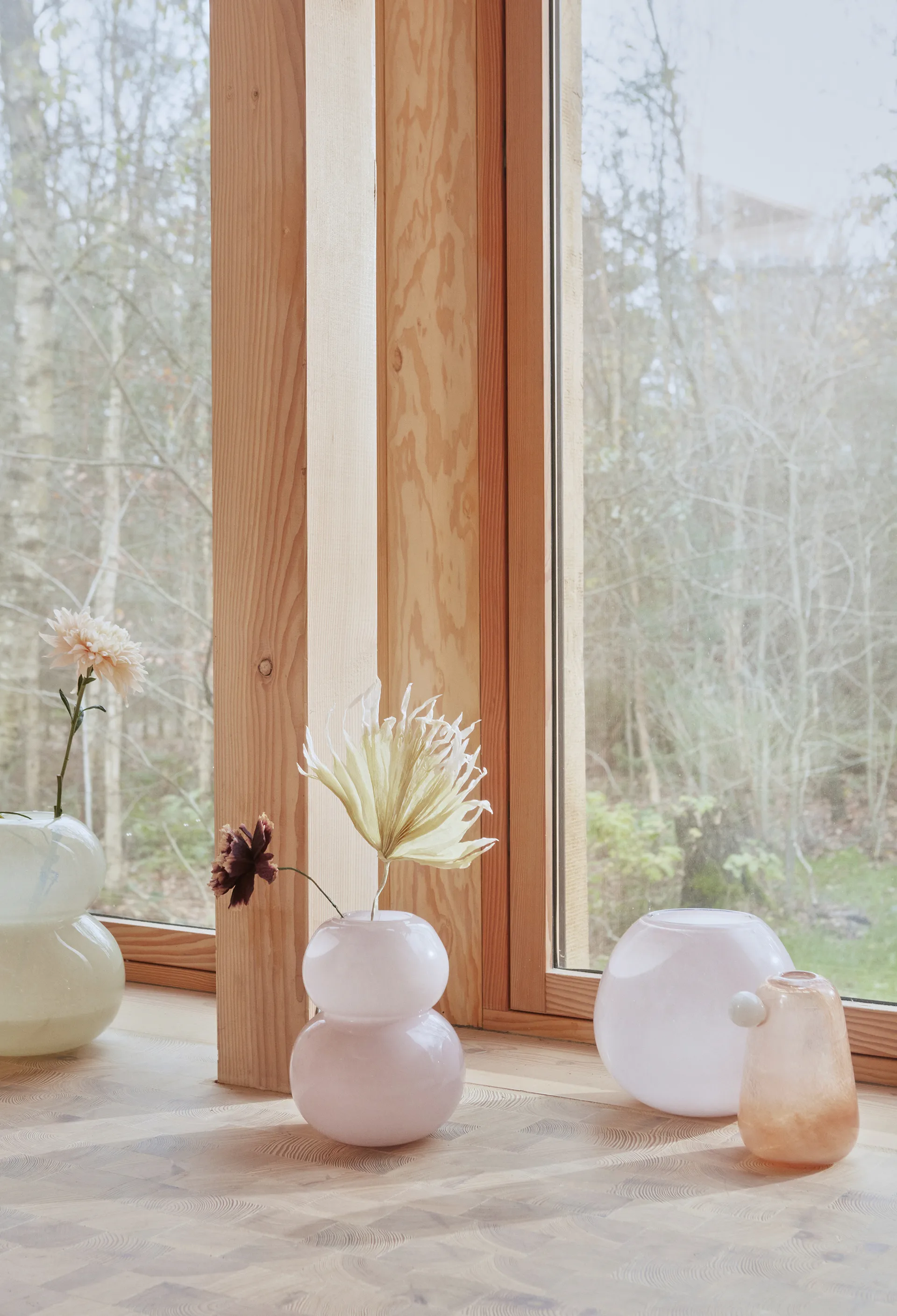 Lasi vaas medium 21,5 cm, Rose OYOY