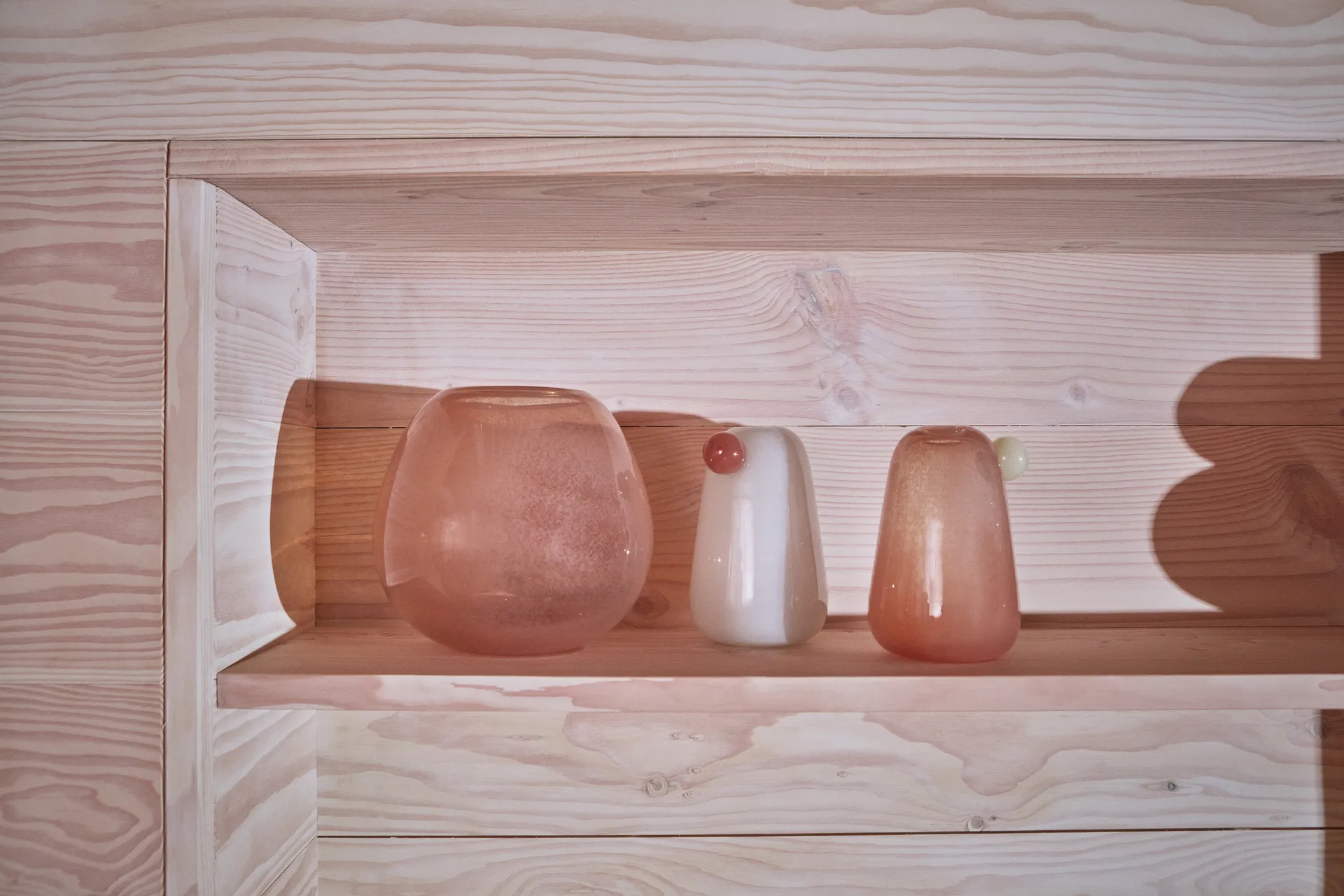 Lasi vaas medium 21,5 cm, Taupe OYOY