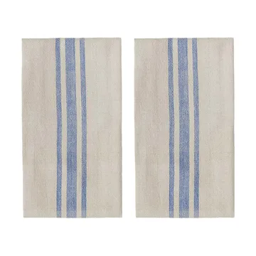 Linu keukenhanddoek 2-pack - Blue - OYOY
