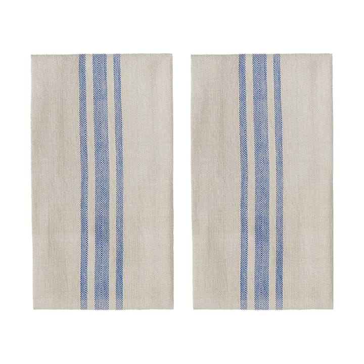 Linu keukenhanddoek 2-pack - Blue - OYOY