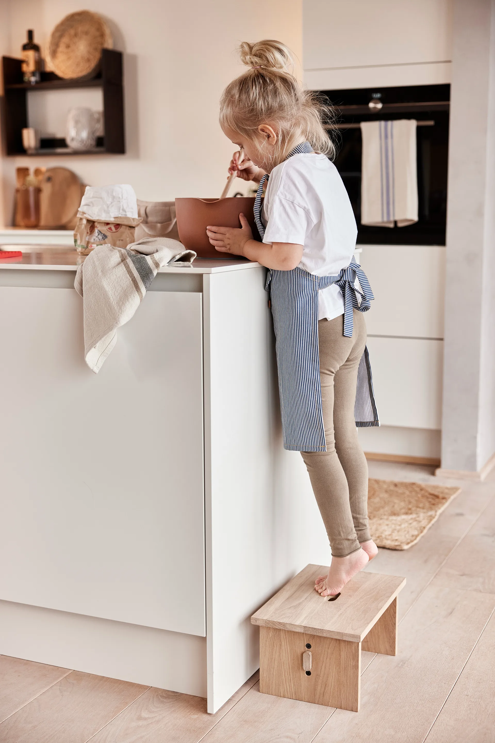 Linu keukenhanddoek 2-pack, Blue OYOY