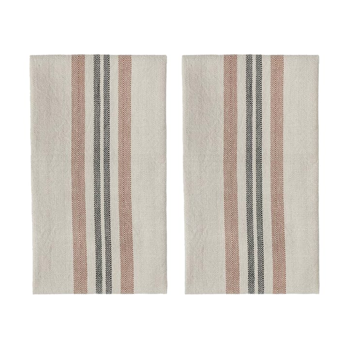 Linu keukenhanddoek 2-pack - Caramel - OYOY
