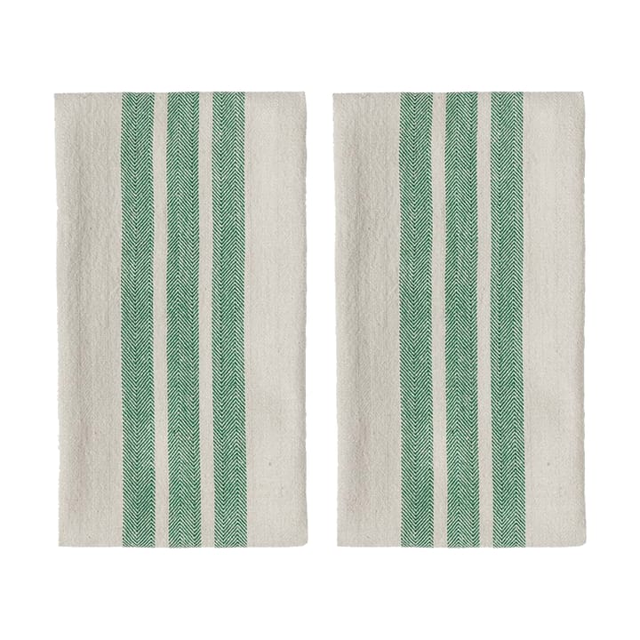 Linu keukenhanddoek 2-pack - Green - OYOY