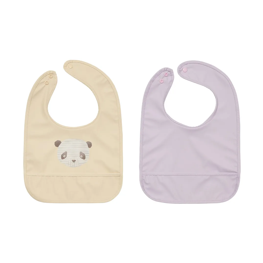 Lun Lun panda slabbetje 2-delig, Vanilla-lavender OYOY