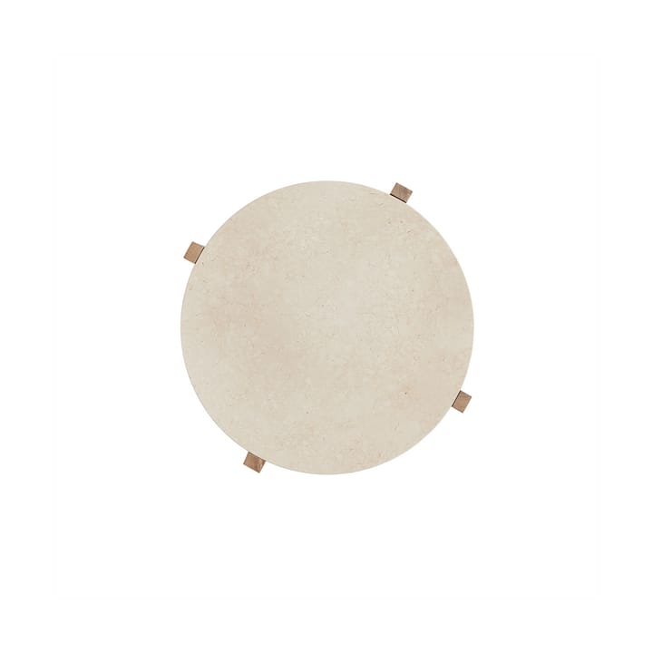 Lune marmeren salontafel Ø50 cm, Natur-white OYOY