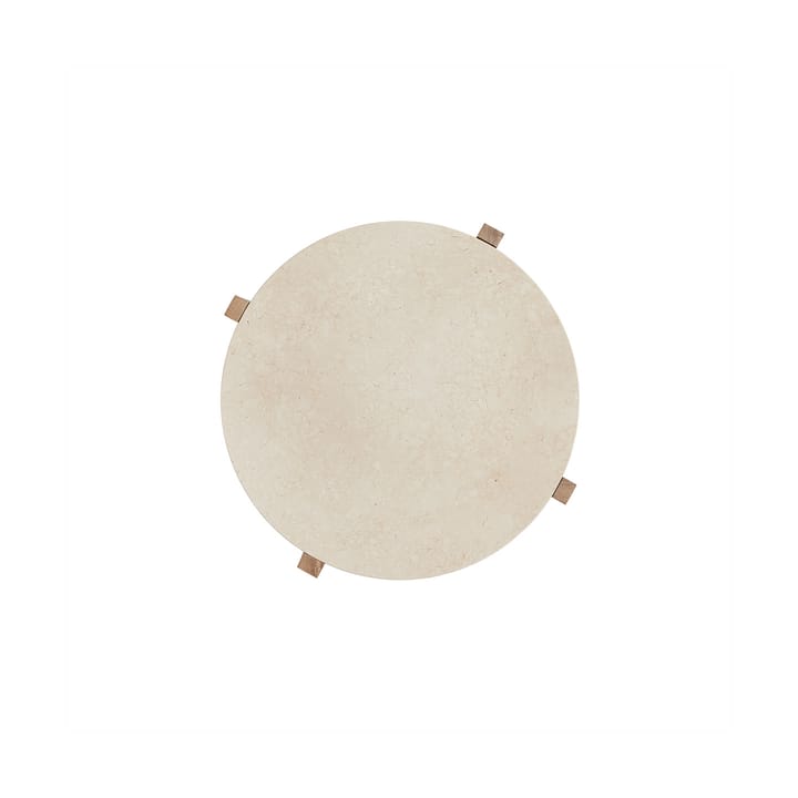 Lune marmeren salontafel Ø50 cm - Natur-white - OYOY