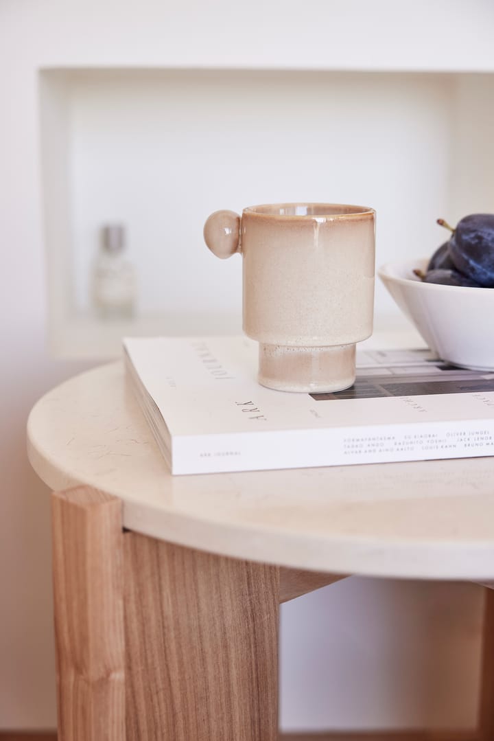 Lune marmeren salontafel Ø50 cm, Natur-white OYOY
