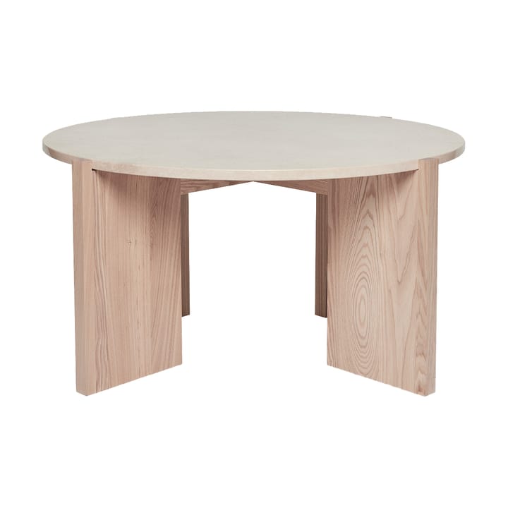 Lune marmeren salontafel Ø84 cm - Natuur-wit - OYOY