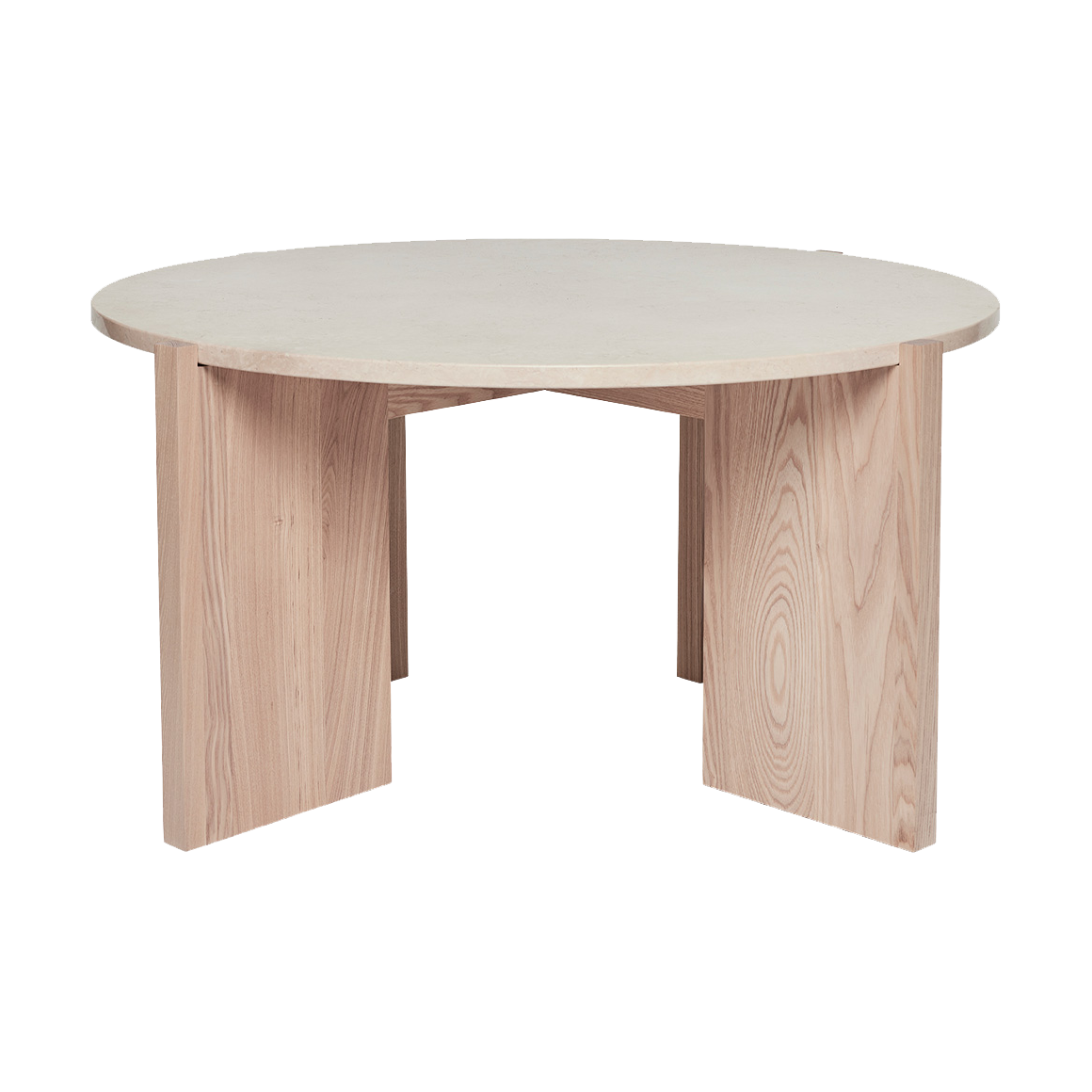 OYOY Lune marmeren salontafel Ø84 cm Natuur-wit