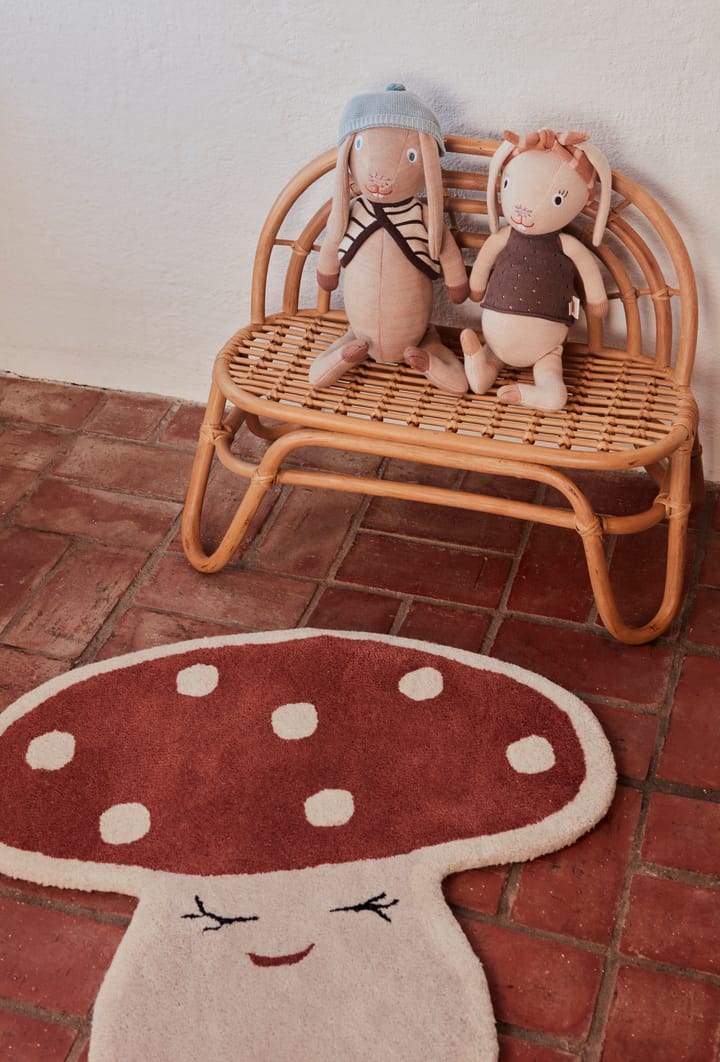 Malle mushroom vloerkleed 75x77 cm, Red OYOY