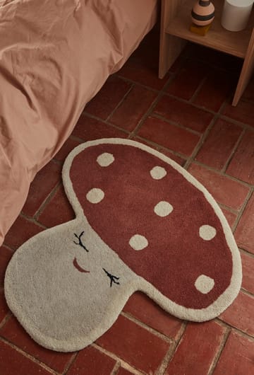 Malle mushroom vloerkleed 75x77 cm - Red - OYOY