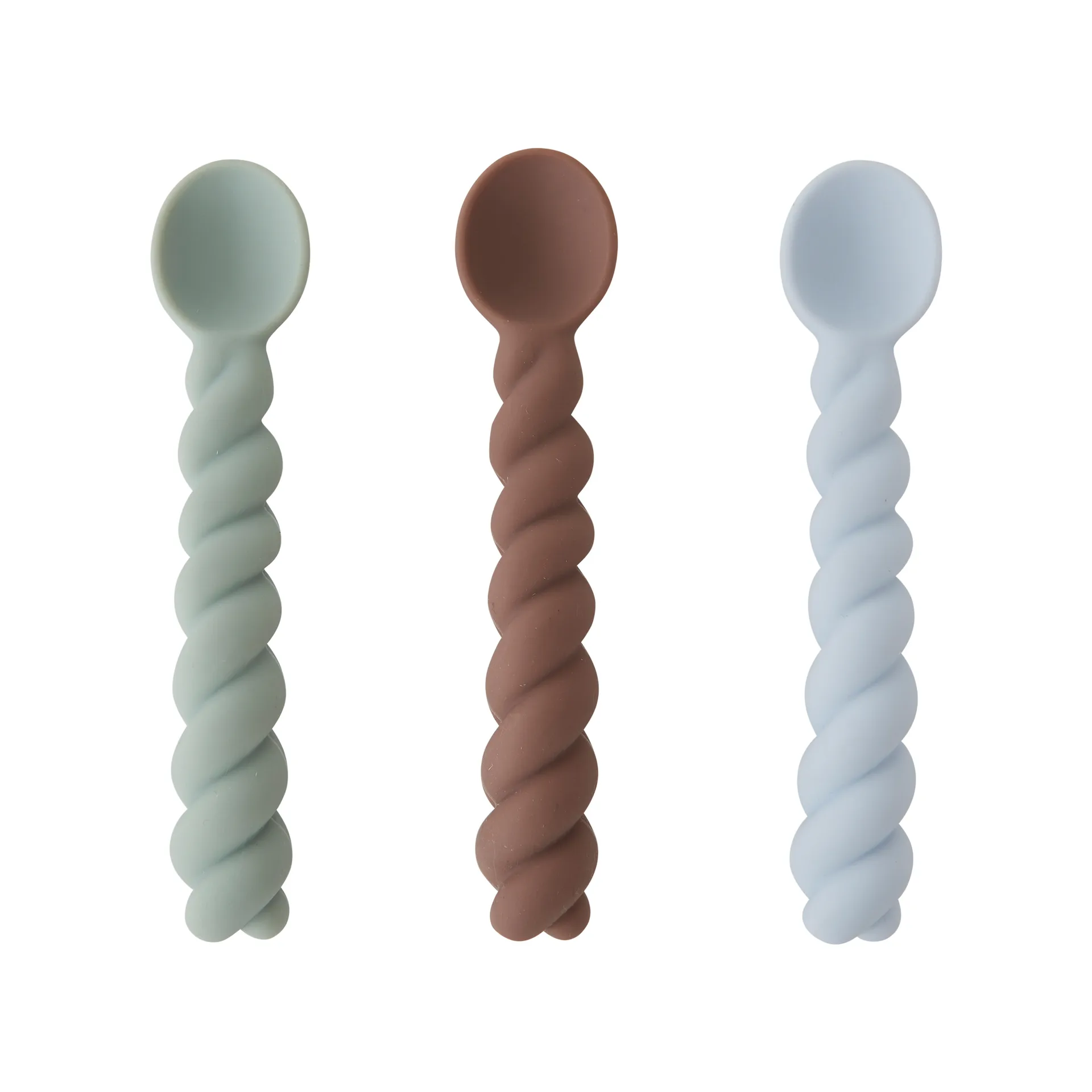 Mellow lepel 3-pack, Dusty Blue-taupe-pale mint OYOY