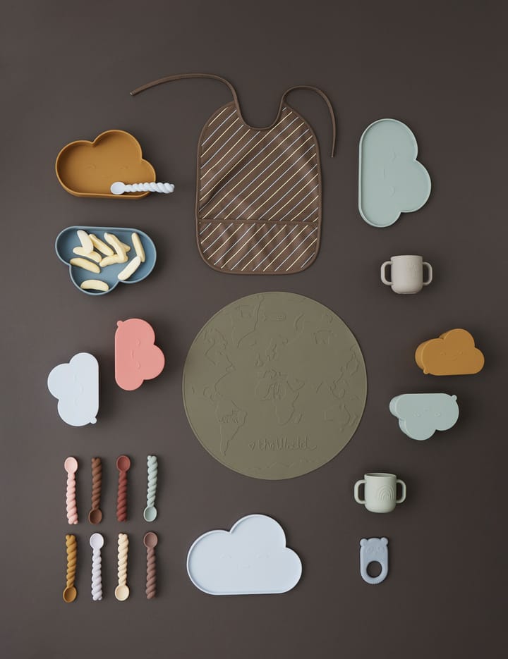 Mellow lepel 3-pack, Dusty Blue-taupe-pale mint OYOY