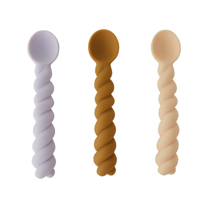 Mellow lepel 3-pack - Lavender-vanilla-light Rubber - OYOY