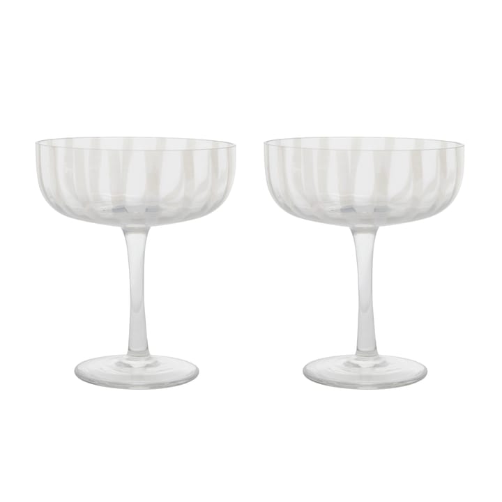 Mizu coupe champagneglas 2-pack - Helder - OYOY