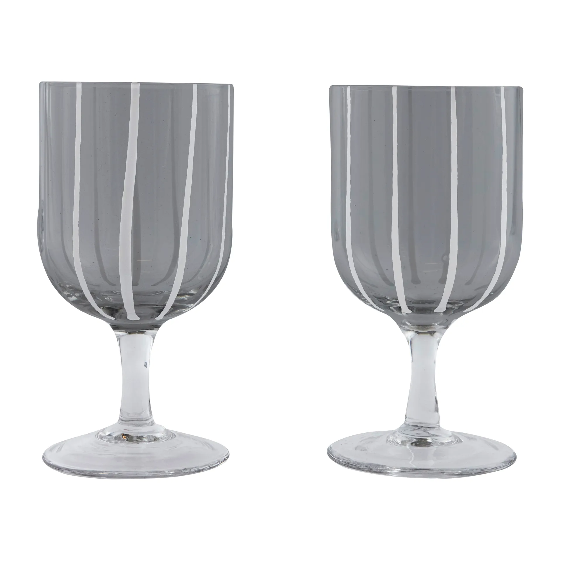 Mizu wijnglas 2-pack, Grey-white OYOY