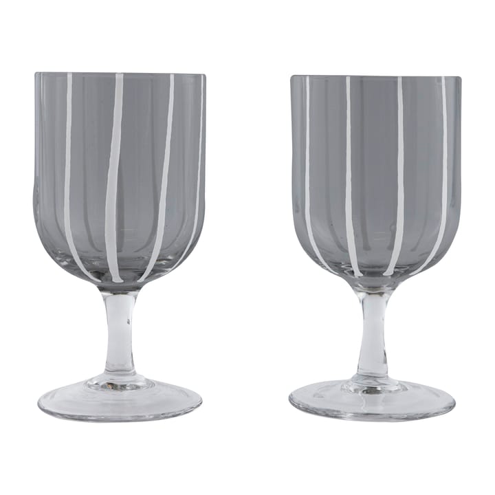 Mizu wijnglas 2-pack - Grey-white - OYOY