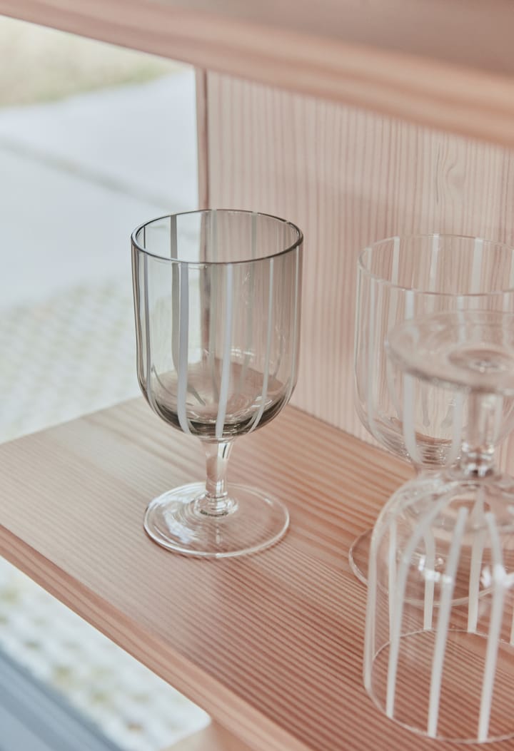 Mizu wijnglas 2-pack, Grey-white OYOY