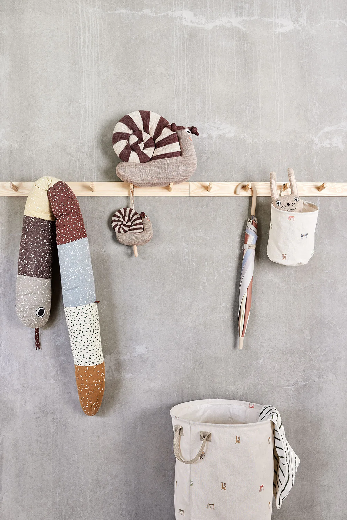 Moira opbergmand small Ø18x22 cm 2-delig, Multi OYOY