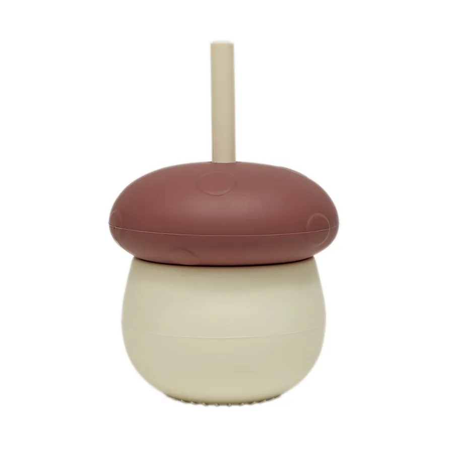 Mushroom beker, Offwhite-red OYOY