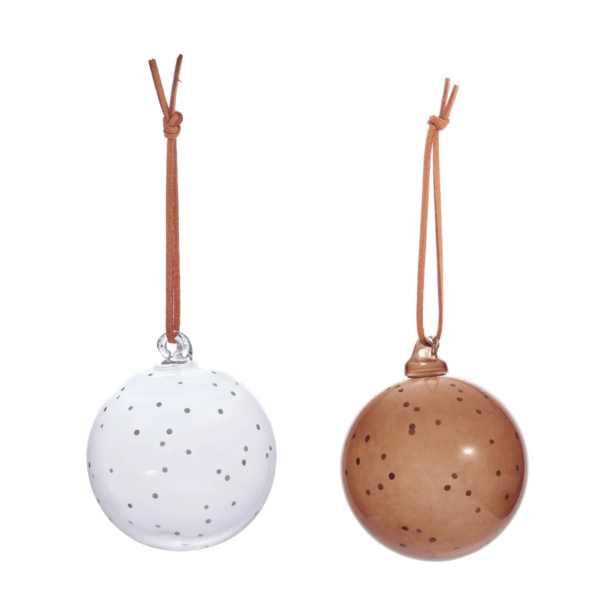 Natale Christmas kerstbal 2-delig, Clear-nutmeg OYOY