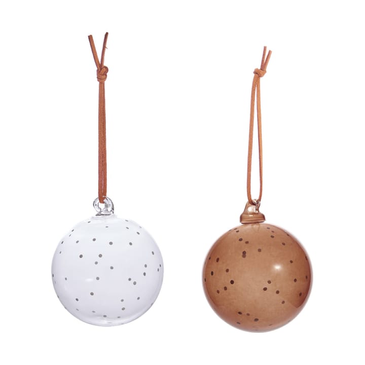 Natale Christmas kerstbal 2-delig - Clear-nutmeg - OYOY