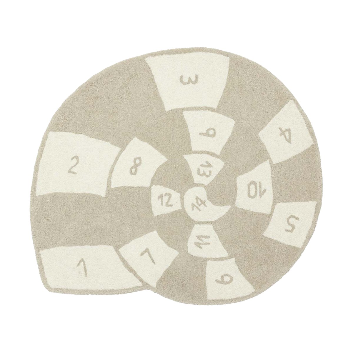 OYOY Nautilus vloerkleed Clay-offwhite | Scandinavisch Interieur | Wollen vloerkleden | Beige