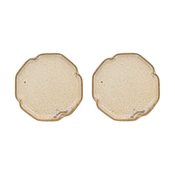 Nori dessertbord 13x15 cm 2-pack - Latte - OYOY