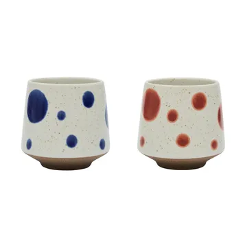 Nori dot kop Ø6,95 cm 2-pack - Blue-red - OYOY