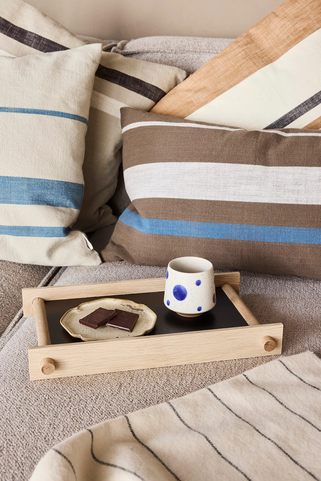 Nori dot kop Ø6,95 cm 2-pack, Blue-red OYOY