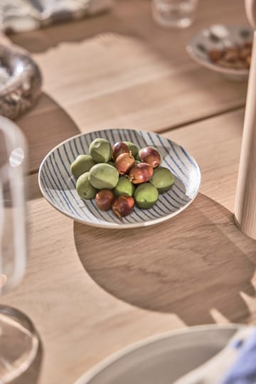 Nori striped schaal small Ø12,9 cm 2-pack - Clay-optic Blue - OYOY