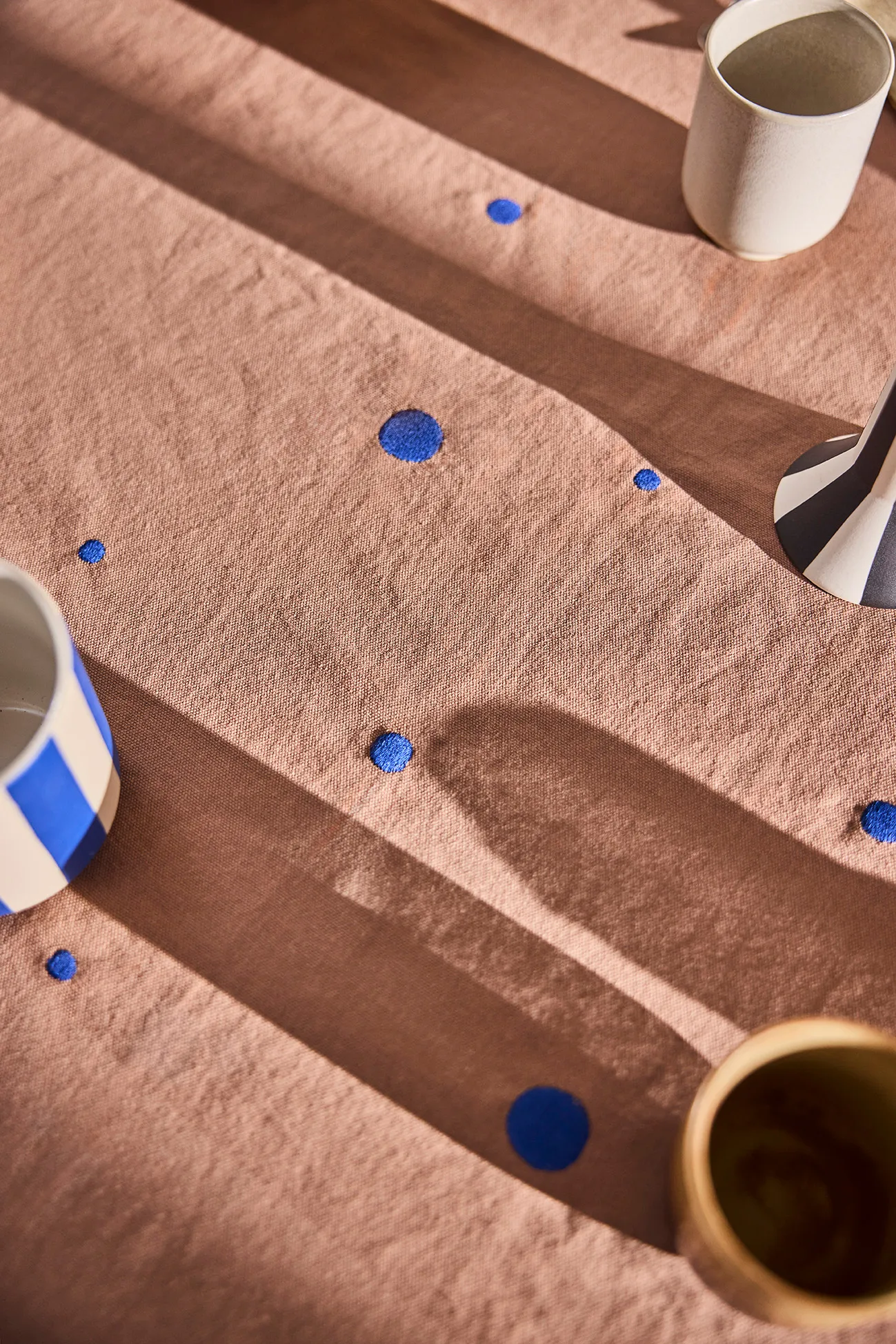 Nori tafelkleed 140x200 cm, Terracotta-optic blue OYOY