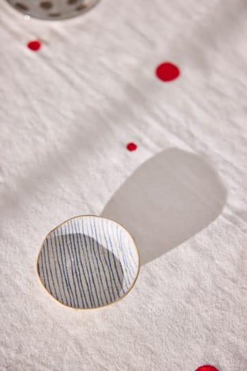 Nori tafelkleed 140x260 cm - White-cherry red - OYOY