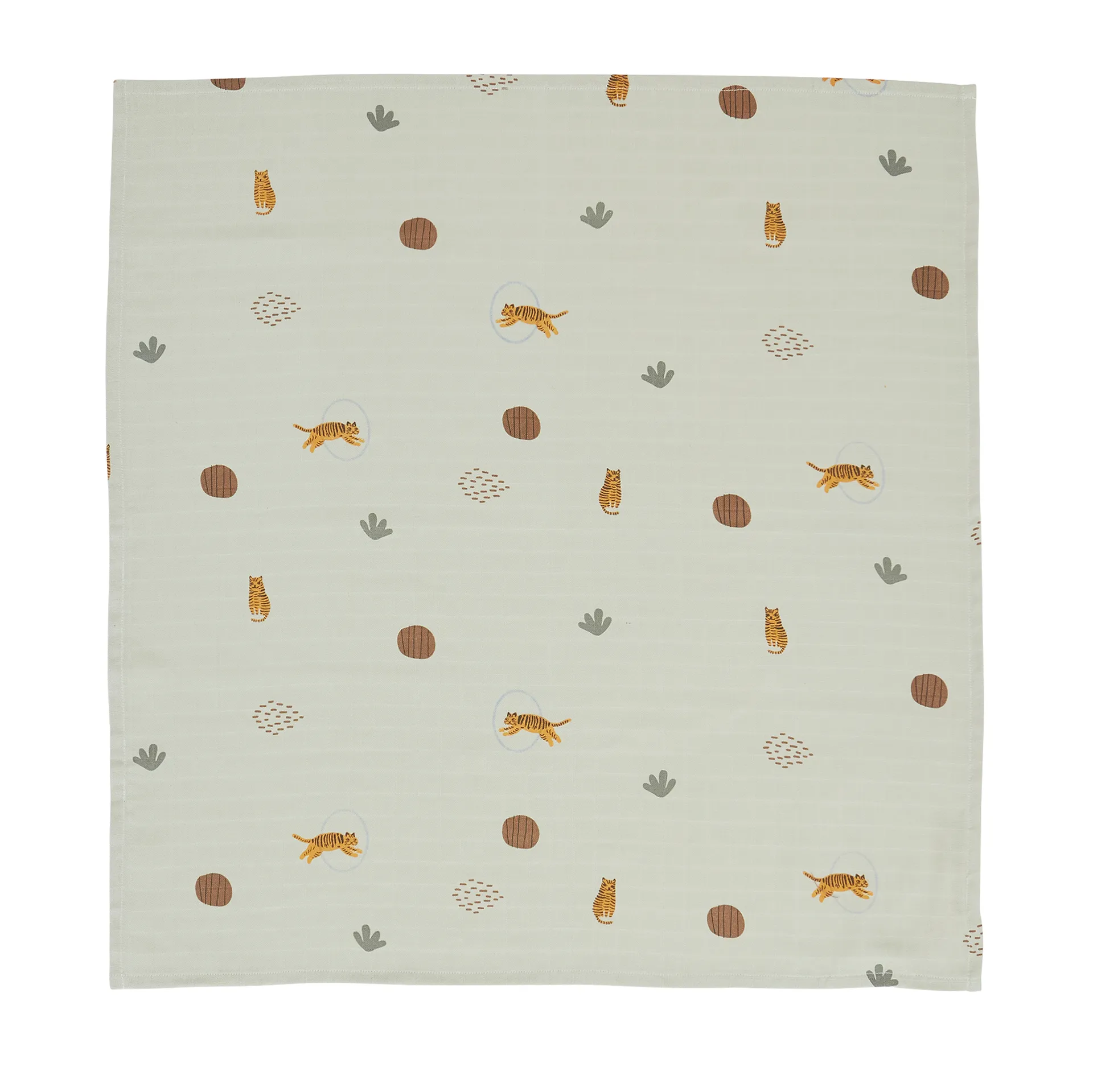OYOY Mini Muslin Square handdoek/deken 3-pack, Tiger OYOY