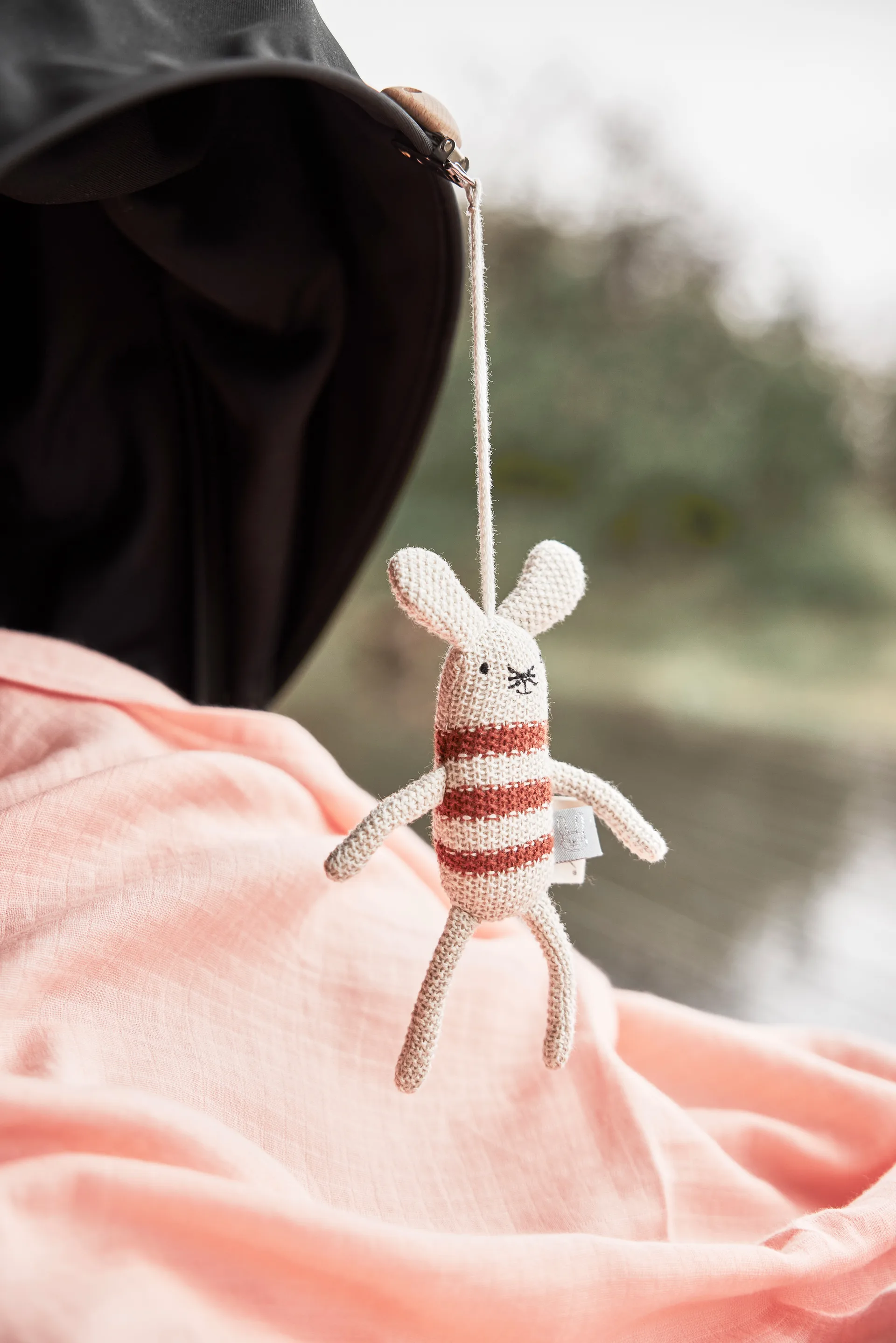 Panda hydrofiele doek 2-pack, Khaki-rose OYOY