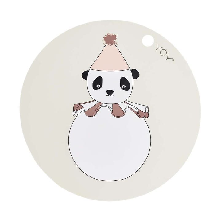 Panda Pompom tafelkleed Ø39 cm - Offwhite - OYOY