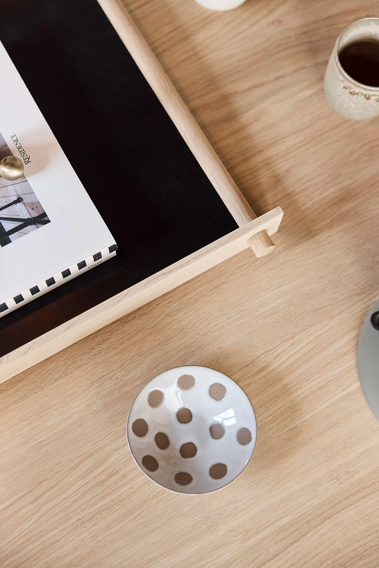 Pieni dienblad small 23,5x36,5 cm, Black OYOY