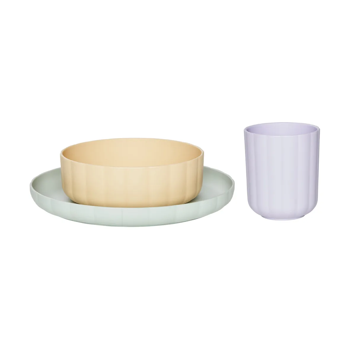 Pullo servisset 3-delig, Pale mint-vanilla-lavender OYOY